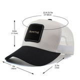 Gorra de Béisbol Ajustable para Hombres y Mujeres con Parte Trasera Transpirable, Gorro Trucker Blanco/ - Texto Dorado 'Primitivo', Diseño Ligero Unisex Ideal Para Pesca, Exteriores o Uso Casual. Talla Única (21.6-23.6 cm)