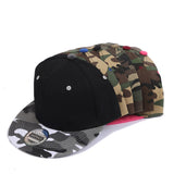 1 gorra de béisbol unisex camuflaje ala plana estilo hip-hop, transpirable y versátil para exteriores con protección solar, venta al por mayor