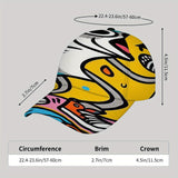 Gorra de béisbol estilo callejero, poliéster 100%, gorra de visera tejida para el sol con lavado a mano o limpieza en seco, sin carga, para ropa deportiva al aire libre.