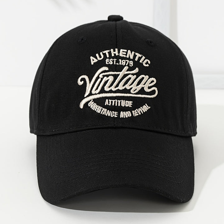 1pc Gorra de béisbol bordada unisex, poliéster 100% ligero no elástico, lavable a mano, sombrero de moda para todos los estilos para hombres y mujeres