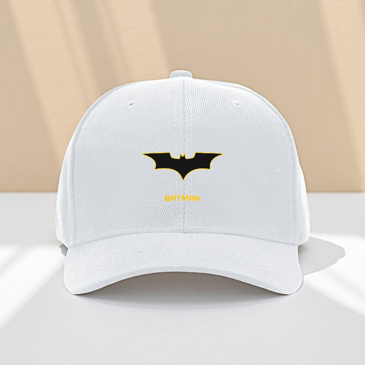 1pc Gorra Unisex de Poliéster con Estampado DC Bat, Ajustable Snapback para Protección Solar, Deportes al Aire Libre y Uso Casual, Lavable a Máquina, Regalo de Cumpleaños/Navidad/Día Festivo, Diseño Animado, Accesorio Duradero