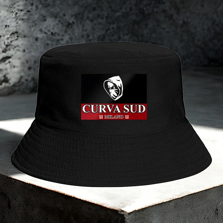 Gorra de Cubo con Escudo del Fútbol Curva Sud Milano - Diseño Italiano Transpirable, Estampado en y Rojo Atrevido Ligero & Lavable a Máquina para Festivales Musicales Eventos Deportivos Ropa Casual Unisex Abrigo Vibrante Actividades al AIRE Libre Cómodas