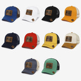 Gorra Trucker Grande de Estilo Europeo con Parches de Malla - Visera Ancha con Estampado Animal de Piel de Vaca, Ligera 50% /, Marrón Pastoral/Beige para Viajes al Aire Libre, Visitas a Granjas y Uso Casual (Ajustable)