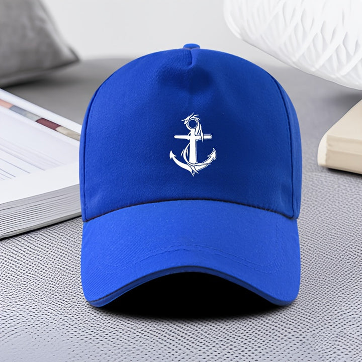 Gorra de béisbol con estampado de anclas, diseño moderno y único para estilo casual ligero unisex, gorra de béisbol para hombre, gorra de béisbol para mujer, gorra de béisbol para adolescente