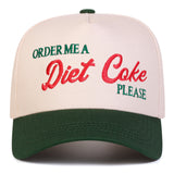 1 Gorra de Béisbol DIET COKE para Hombre, Sombrero Ajustable y Moderno de Cinco Paneles para Viajes de Primavera/Verano y Vacaciones en la Playa