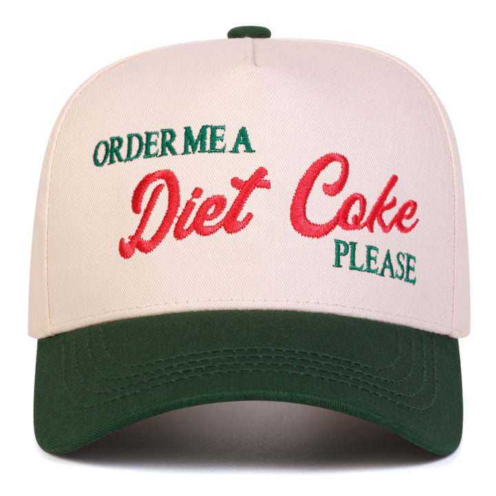 1 Gorra de Béisbol DIET COKE para Hombre, Sombrero Ajustable y Moderno de Cinco Paneles para Viajes de Primavera/Verano y Vacaciones en la Playa