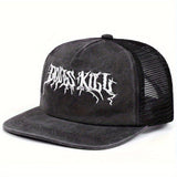 Gorra Trucker Gótica de Miami para Hombres y Mujeres, Visera Plana Snapback, Gorra de Béisbol Streetwear en Poliéster