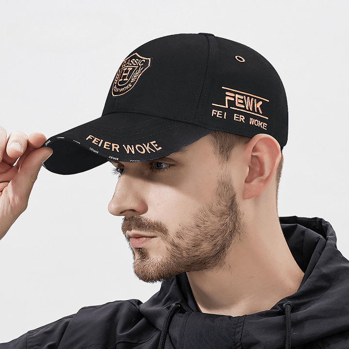 Gorra de béisbol bordada de alta gama para hombre y mujer, ideal para primavera y otoño, con agujeros de ventilación metálicos, estilo urbano FEWK