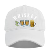 Gorra de Béisbol Vintage con Emblema de Whisky y Vino, Ajustable Snapback, Logo Manual para Estilo Retro, Cata de Vinos, Bares y Fiestas Navideñas - No Elástica, Ideal para Entusiastas del Retro y Seguidores de la Cultura del Vino