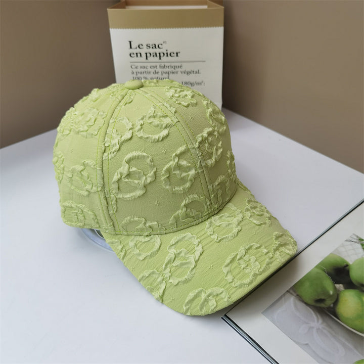 Nueva gorra de béisbol versátil para primavera y verano, con textura de tejido de burbujas, transpirable, de ala ancha, que se ve bien en el rostro, gorra de pato, protección solar, adecuada para hombres y mujeres.