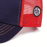 Super Saiyan Anime Logo & Símbolo de Goku/Zen Gorra Trucker - Malla Ligera Snapback, Diseño Icónico de Manga para Hombres y Mujeres, Casual y Cómoda (Inspirado Oficialmente)