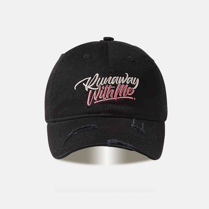 Gorra de pico de pato americana para hombres con ala ancha y parte superior profunda, gorra de béisbol con agujero bordado versátil, agradable al rostro, adecuada para 200 países.