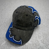 Nueva gorra de béisbol retro americana con bordado de llamas para hombres y mujeres, gorro de pico de pato de nicho hip-hop streetwear, gorra deportiva ajustable