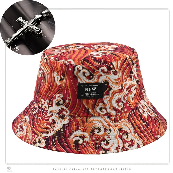 Conjunto de dos piezas: gorra y collar decorativo, nuevo estilo hip-hop, bordado exquisito, ligero y transpirable, ideal para viajes, regalo perfecto para vacaciones