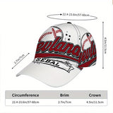 1pc Gorra de Béisbol Estampada 2D Cleveland Stars - Gorra Snapback de Poliéster Vibrante con Estampado Completo, Ligera y Ajustable, Ideal para Running y Moda Urbana