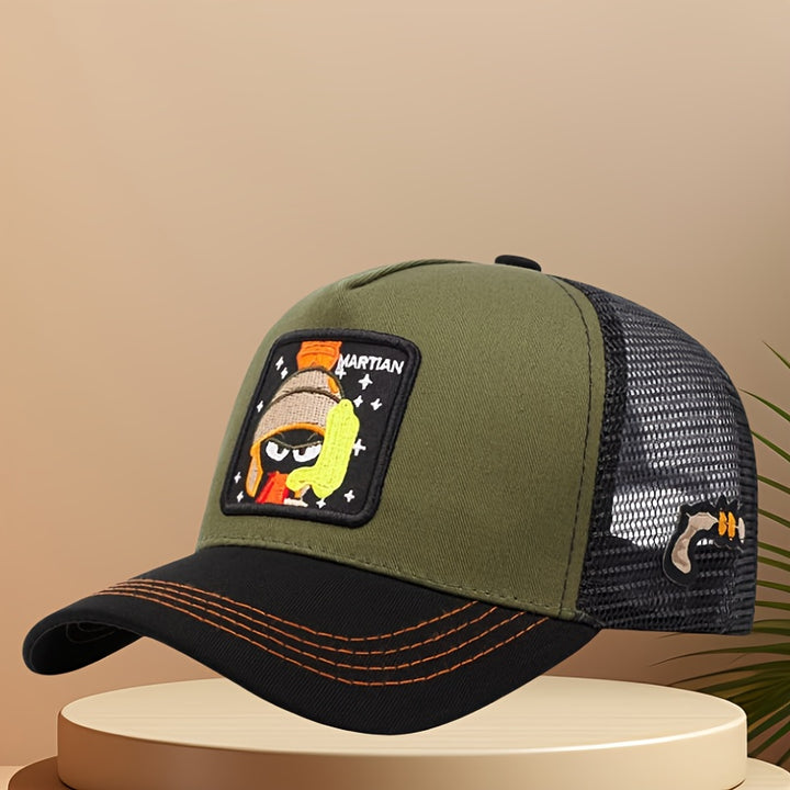 1 Gorra de Béisbol con Estampado WB para Hombres y Mujeres - Parte Trasera en Red, Ajuste Perfecto Deportes al aire libre & Acceso Casual estilo Festival | Sombrero Decorativo Adaptable Laváble
