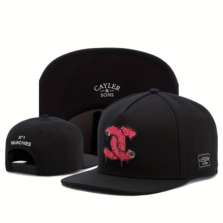 1pza, Gorra De Béisbol Con Ala Plana Y Letras De Hip Hop Para Hombre