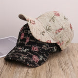 1pc Gorra de Béisbol con Estampado Rosa, Moda Urbana para Senderismo, Ciclismo y Pesca, Sombrero Tipo Cubo Casual para Exteriores