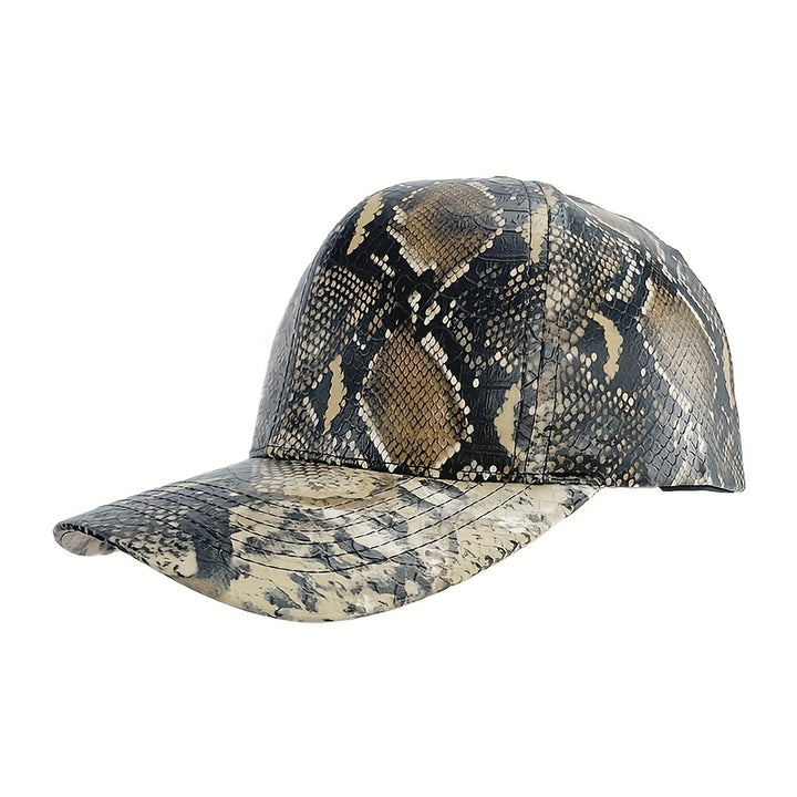 Gorras de béisbol con patrón de serpiente único, gorras de hip-hop de tendencia callejera para hombres y mujeres, gorras de sombra y protección solar para salidas, gorras de pico de pato para jóvenes, gorras sin parte trasera