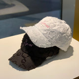 Gorras de béisbol con letras bordadas de estilo coreano de primavera y verano adecuadas para hombres y mujeres Sombrero de pico de pato