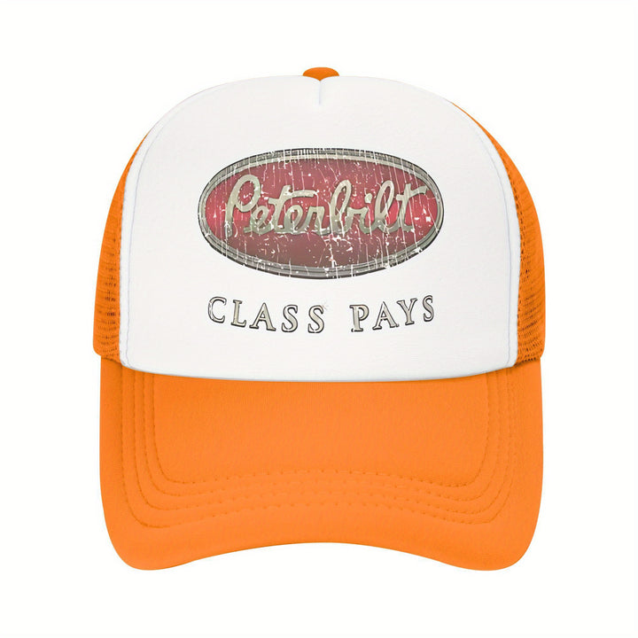 Gorra de béisbol PETERBILT para hombres y mujeres, malla ligera transpirable con cierre de snapback, poliéster, ideal para uso diario y vestimenta casual, adecuada para todas las estaciones, buena opción para regalos de vacaciones