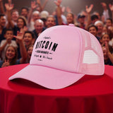 1 gorra de béisbol inspirada en Bitcoin - Diseño de Satoshi Nakamoto, gorra de camionero de poliéster negro, transpirable y ligera, ajuste unisex para todas las estaciones, perfecta para aventuras al aire libre y uso casual, ropa de cabeza al aire libre |