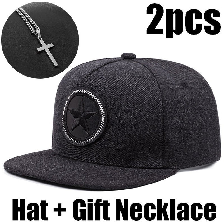 Dos Piezas Gorra de Béisbol Estilo Hip Hop con Bordado de Estrella, Estilo Urbano, Deportivo y Casual, Sombrero de Sol Unisex para Parejas, Ideal para Viajes y Regalos, Accesorio de Viaje,Accesorios de Cabeza a la Moda,Moda Unisex,Ajuste Cómodo,Tejido Tra