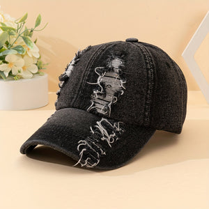Gorra Vaquera Negra Rasgada