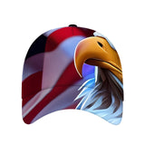 1 gorra de béisbol con diseño de cabeza de águila y bandera estadounidense, 100% poliéster, transpirable y liviana, gorra deportiva ajustable para actividades al aire libre, patineta, ciclismo, lavable a máquina - Regalo ideal para el Día de San Valentín