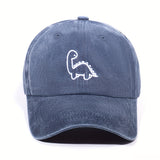 Gorra de Béisbol Ajustable con Dinosaurio Lindo - Transpirable, Lavable a Mano, Gorra de Papá de Poliéster con Visera Curva para Uso Casual