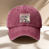 Gorra de béisbol lavada con estampado de RADIOHEAD para hombres y mujeres, ajustable, informal y versátil, ligera y cómoda, esencial para actividades al aire libre, que muestra encanto de personalidad.