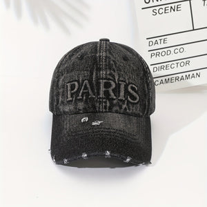 Gorra de béisbol de mezclilla negra