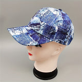 Gorra de Béisbol de Denim con Estampado Digital para Primavera/Verano Adecuada para Hombres y Mujeres, Sombrero Tipo Cubo para Senderismo y Pesca al Aire Libre
