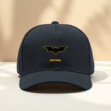 1pc Gorra Unisex de Poliéster con Estampado DC Bat, Ajustable Snapback para Protección Solar, Deportes al Aire Libre y Uso Casual, Lavable a Máquina, Regalo de Cumpleaños/Navidad/Día Festivo, Diseño Animado, Accesorio Duradero