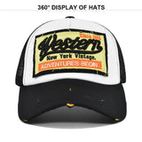 Gorra de béisbol retro para hombre con bordado, malla transpirable, ajustable, estilo hip hop, ideal para pesca y senderismo al aire libre