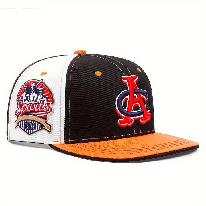 1 gorra de béisbol para hombre con bordado de letras CA, visera plana, cierre a presión, opción ideal