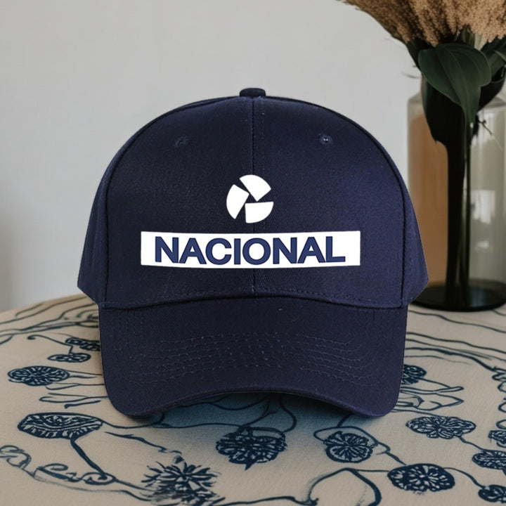 1 Gorra de béisbol NACIONAL - Letras y logo llamativos, cierre ajustable con visera, gorro de poliéster ligero para hombres y mujeres, deportes, senderismo, running, equipo de senderismo, diseño deportivo, construcción duradera, entusiastas de los deporte