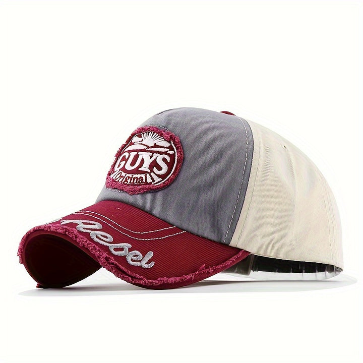 Gorra de Béisbol Bordada para Hombre y Mujer, Estilo Versátil Coreano con Ajuste Snapback y Diseño Desgastado