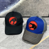 2 gorras de béisbol unisex, gorra de malla transpirable ajustable con gato relámpago bordado, tela acrílica 100% no elástica, recubierta en PVC, livianas para deportes al aire libre y uso diario, ideal para regalos de San Valentín, Carnaval y Festival de