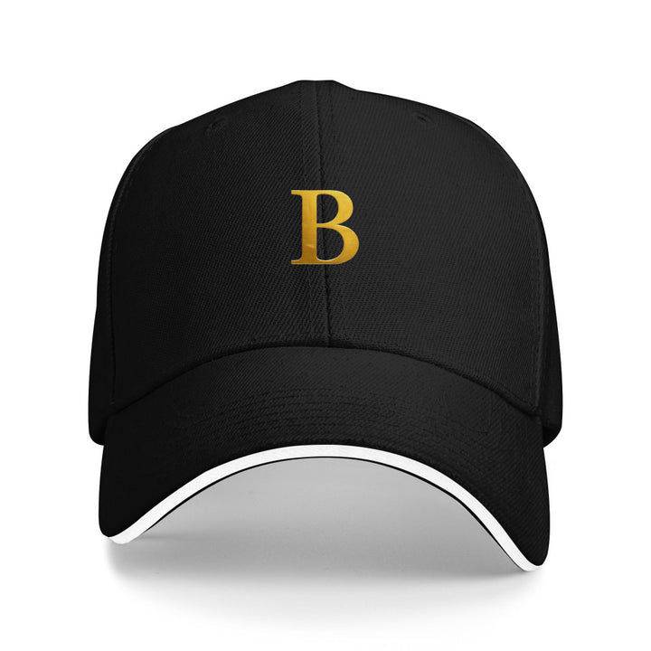Gorra de béisbol unisex ajustable con estampado de logo 'B' - Ligera, transpirable y con letras doradas, sombrero para el sol con visera curva para hombres y mujeres, ideal para deportes al aire libre y uso casual en todas las estaciones, regalo perfecto