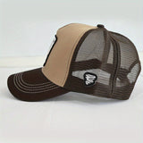 Gorra ajustable ligera - Espalda de malla transpirable, diseño de dos tonos beige y marrón, perfecta para actividades al aire libre, uso casual y eventos deportivos, gorra de uso casual | Gorra elegante | Gorra ligera, gorra de béisbol