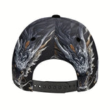 1pc Gorra Ajustable Transpirable con Diseño de Cabeza de Dragón Feroz - Sombrero Ligero de PET y Poliéster para Deportes al Aire Libre, Skateboarding, Baile - Gorra Casual Unisex Fresca, Regalo para Navidad Halloween Acción de Gracias