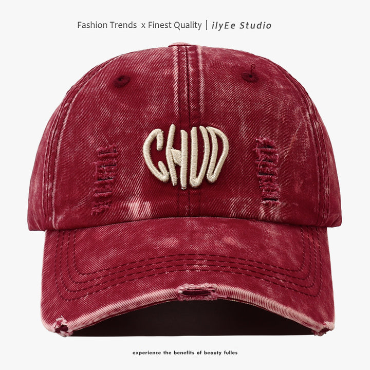 Gorra de Béisbol Retro de Mezclilla con Letras para Hombres y Mujeres, Ajustable con Snapback, Logo Decorado en 3D - Perforada para Ventilación, Deportes al Aire Libre, Uso Casual y Eventos Navideños (Ajuste No Elástico)