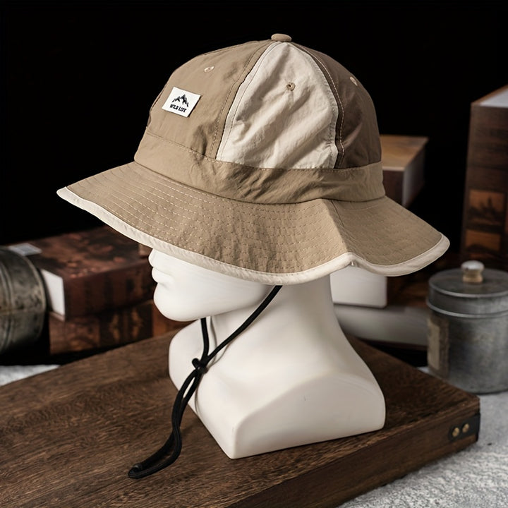 Sombrero de Cubo Rápido Secado Inspirado en Japón para Hombres y Mujeres - Ala Ancha, Protección Solar, Paneles Transpirables, Correa Ajustable al Quebracho - Sombrero de Playa y Senderismo (Azul Marino/Oliva/Rojo/), Accesorio Veraniego Plegable, Estilo D