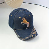 1 gorra de béisbol para hombre con bordado de animales, gorra con visera ajustable y transpirable para deportes al aire libre casuales