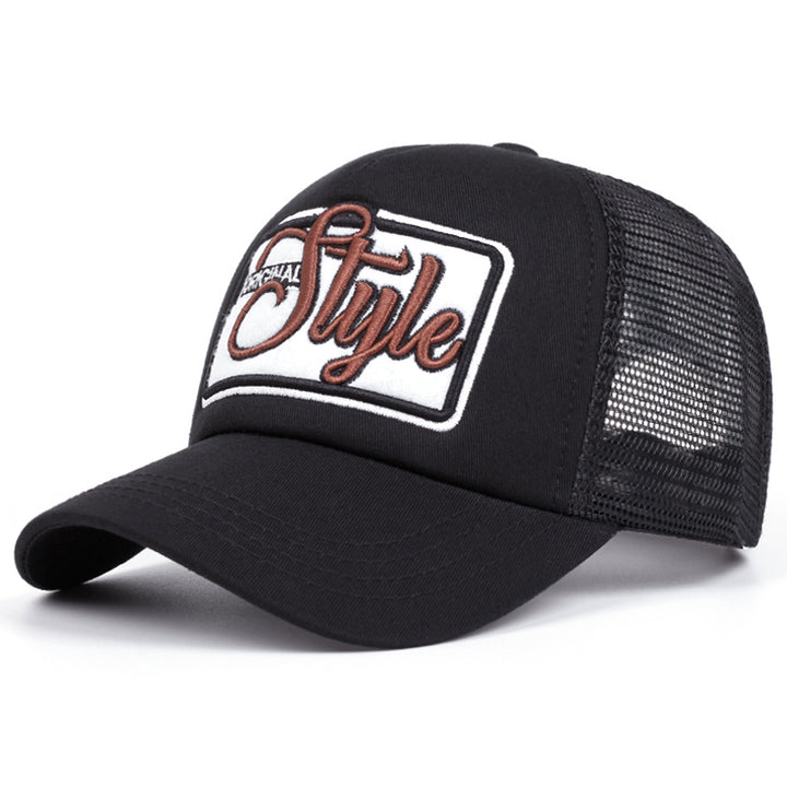 1pc Gorra de béisbol de poliéster bordada para hombre, patrón de rombos, ligera, malla transpirable, ajustada con cierre de hebilla, lavable a mano, para Año Nuevo, senderismo, fiesta, regalo - Tema navideño