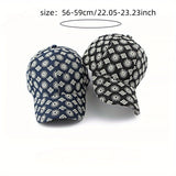 Gorra de Béisbol Bordada Geométrica Streetwear para Hombres y Mujeres - Diseño Ligero en Contraste /Blanco, Sombrero Unisex para Sol al Aire Libre con Detalles Bordados