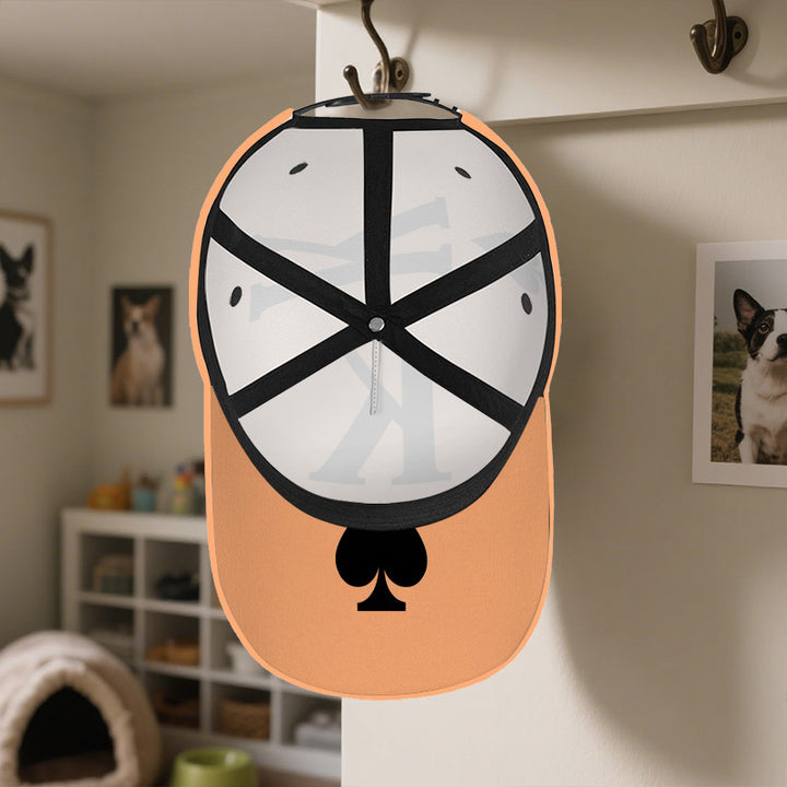 1 gorra de béisbol ajustable de poliéster con diseño completo de Rey de Picas en 2D, ideal para correr, deportes y moda urbana, Moda Streetwear,Ropa Casual,Diseño Funky,Tela Duradera,Material Transpirable,Usuarios Casuales