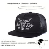 Una gorra de béisbol para hombre con bordado de toro, ajustable para estilo hip-hop, protección solar y ropa casual, adecuada para salidas de primavera y otoño, viajes, fiestas de playa.