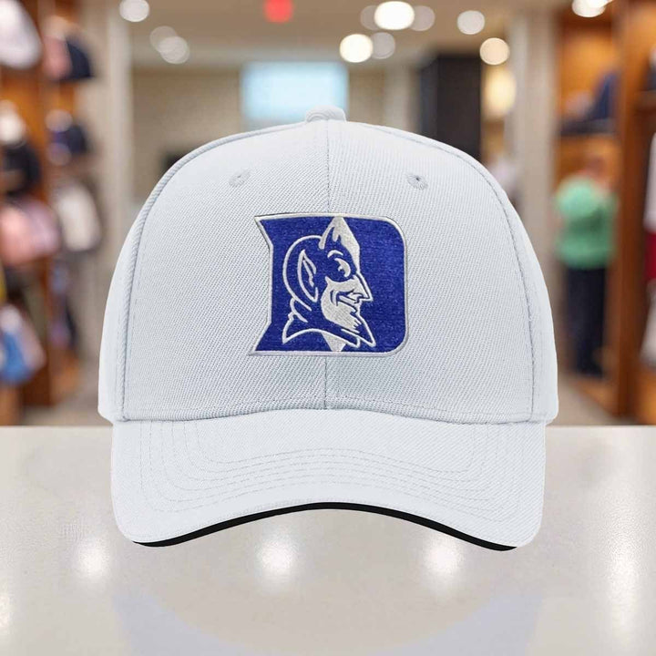 Sombrero de camionero ajustable para hombres de la Universidad de Duke - Ligero y transpirable, con diseño de cara de Diablo Azul, diseño negro y blanco, perfecto para deportes al aire libre y uso casual, accesorio de cabeza casual | Accesorio de cabeza a